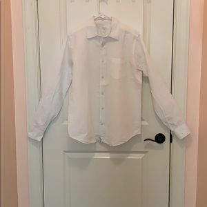 Gap, white, medium, button down, linen🔴